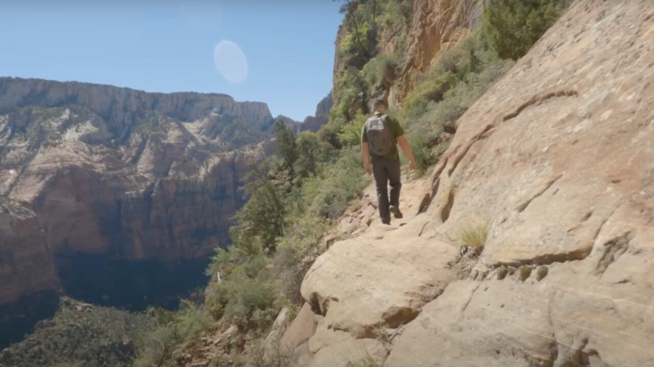 Climbing the Lady Mountain Trail.